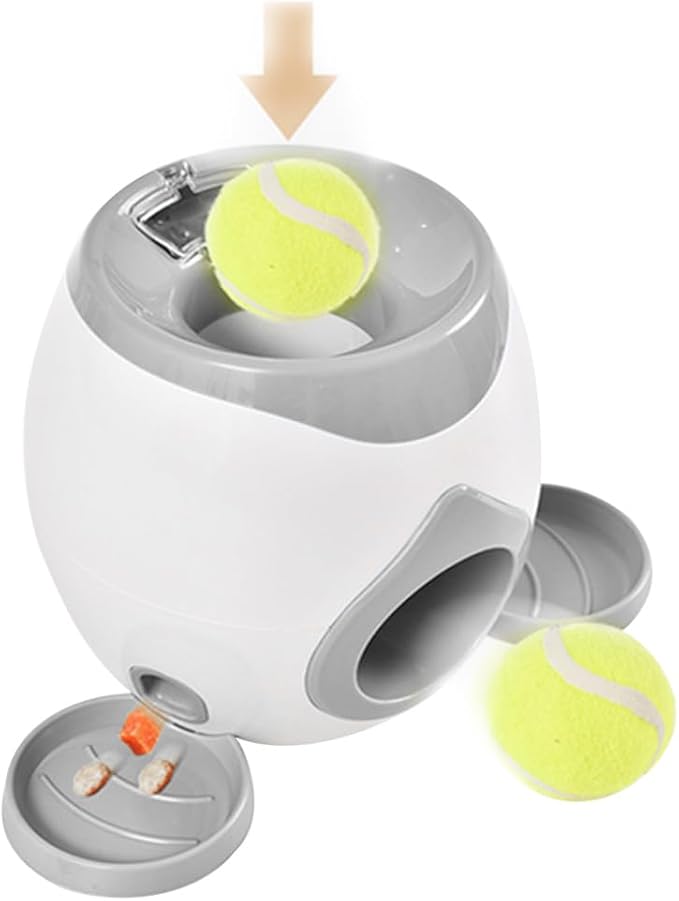 Interactive Dog Puzzle Toy - Drop The Ball to Get Treats, 2-in-1 Treat Dispenser & Slow Feeder for Healthy Eating, Keep Them Busy and Stop Boredom, Fun and Durable for All Breed