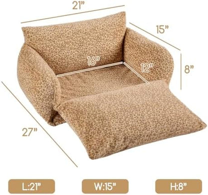 Hollypet Cat Bed Small Dog Orthopedic Couch Beds for Pets up to 13 lbs - Image 3