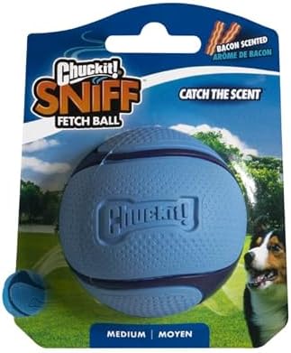Chuckit! Sniff Ball Dog Toy, Bacon Scented, Medium, 1 Pack by Chuckit