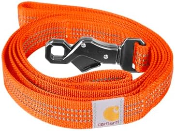 Carhartt Nylon Dual Handle Dog Leash Hunter Orange L by Carhartt