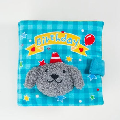 Dog Toy Snuffle Sound Book Series Lunch Space Christmas Goodnight Birthday Scout Themes 3D Puppy Decor Cover Puzzle Toy Dog Accessories for Mental Stimulation & Slow Feeding (Birthday)