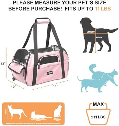 JESPET Soft-Sided Airline-Approved Dog & Cat Carrier Travel Bag - Image 2