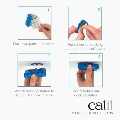 Catit Magic Blue Cat Litter Box Air Purifier, Refill Pads - Image 5