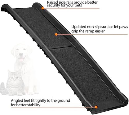 62 Inch Portable Folding Dog Ramp,Lightweight Outdoor Indoor Pet Ramp Stairs Step Ladder for Car, Truck, SUV, High Bed,Non-Slip Rug Surface Supports up to 154 lb - Image 6