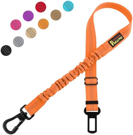 Plutus Pet Dog Seat Belt for Car, Adjustable Harness with Elastic Bungee by PLUTUSPET