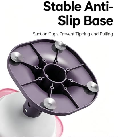 Elevated Pet Bowl with Stand, Flower Shape, Adjustable Height, Cat Dog Food Water Dish (Pink Violet) - Image 6