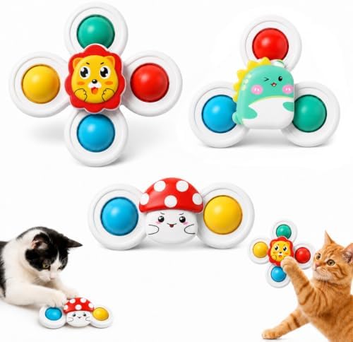 3Pcs Suction Cup Cat Toy, Window Perch Companion Interactive Play Toy for Indoor Cats, Can Firmly Adhere to Smooth Surfaces Glass Walls, Designed Specifically for Your Pet'S Daily Entertainment by Unknown
