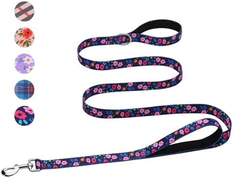 Hikiko 5FT Dog Leash Padded Double Handle with Designed Pattern by Hikiko