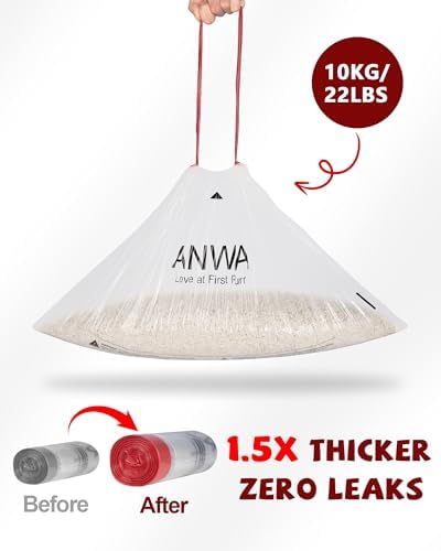 ANWA 25 Count Litter Box Robot 4/5/5 Pro/EVO Waste Bags, Clear - Image 5