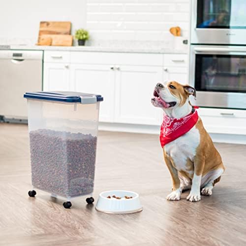 IRIS USA Dog Food Storage Container, Up to 38 lbs, Navy, Made in USA - Image 5