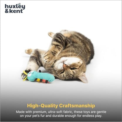 Huxley & Kent Plush Cat Toy - Interactive Catnip Toy for Cats & Kittens - Soft with Crinkle & Catnip - Fun Indoor Play - Caterpillar - Image 6