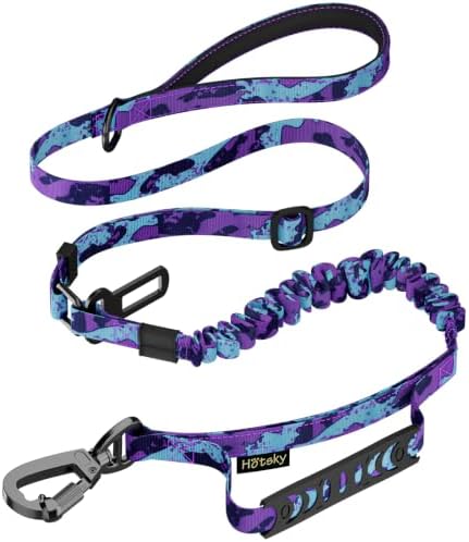 Hotsky Tactical Bungee Shock Absorbing No Pull Dog Leash,Purple Camo,4-6FT by Hotsky