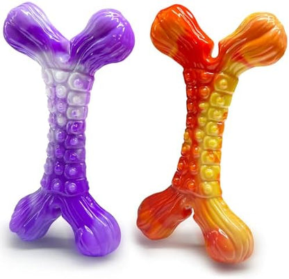 WOWBALA Dog Chew Toy Aggressive Chewers - 2 Pack Indestructible Dog Toys - Tough Dogs Toy to Keep Them Busy - Pet Toys for Medium, Large Breed，Teeth Cleaning & Boredom Relief（2 Pack） by WOWBALA