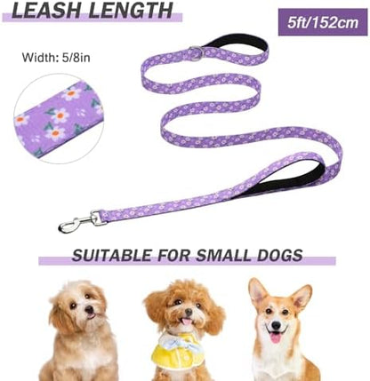Hikiko 5FT Dog Leash Padded Double Handle with Designed Pattern - Image 5