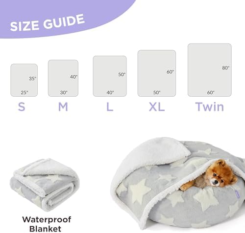 LE SURE Waterproof Dog Blankets for Medium Dogs Cute 3D Jacquard,30x40 - Image 6