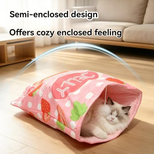 Cat Puppy Toy Sleeping Bag Cute Potato Chip Bag Design Hanging Snack Toy Crinkle Paper Pet Accessories - Image 7
