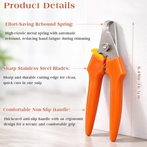 Professional Dog Nail Trimmers for Large & Small Dogs, Heavy-Duty Stainless Steel Pet Claw Clippers for Safe Grooming - Image 6