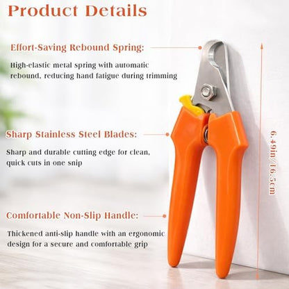 Professional Dog Nail Trimmers for Large & Small Dogs, Heavy-Duty Stainless Steel Pet Claw Clippers for Safe Grooming - Image 6