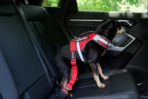 Support Pets Dog Seat Belt for Car – Adjustable Dog Safety Seatbelt Harness for Dogs & Puppies – Vehicle Seatbelt Clip for Secure Pet Travel – Durable Dog Accessories & Travel Restraint – Red 1 Pack - Image 4
