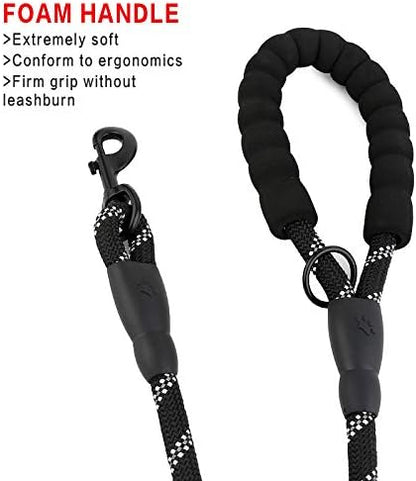 Plutus Pet Rope Dog Leash with Double Handles, 6 FT Long, Reflective - Image 6