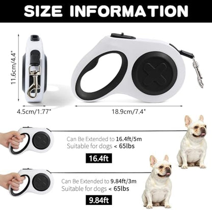 Retractable Dog Leash 9.84/16.4 ft, Tangle-Free One-Handed Brake - Image 5