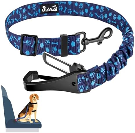 SlowTon Dog Car Seat Belt, 3 in 1 Latch Bar Attachment Dog Safety Seatbelt by SlowTon