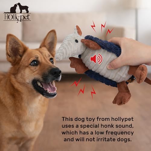Hollypet Armadillo Squeaky Puppy Dog Toys for Small Medium Dogs, 8" - Image 5
