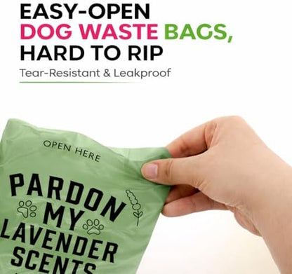 Dog Poop Bags 120 Count – Leakproof, Easy Open, Lavender Scent | Extra Thick Plant-Based PLA + PBAT, Fits All Dispensers | Funny Hey Stinky Design – Proudly Supporting Service & Therapy Dogs - Image 5