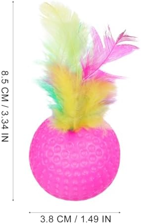 Ipetboom 24 Pack Cat Golf Balls for Indoor Kitten Toys, Interactive Cat Pom Pom Ball Toys for Exercise Chase Pounce Entertainment, Random Color - Image 2