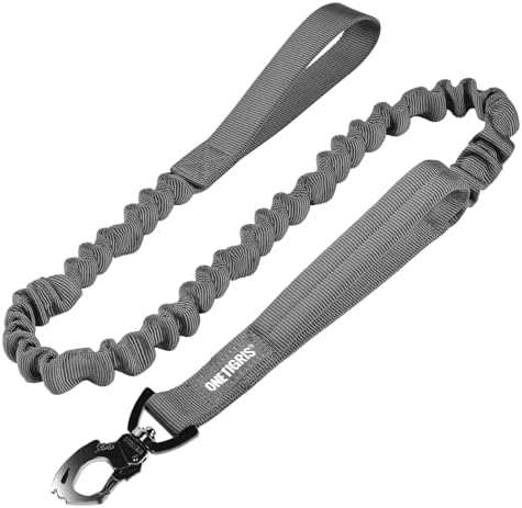 OneTigris Tactical Bungee Leash with 2 Handles Quick Release (Grey) by OneTigris