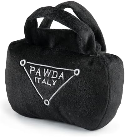 Haute Diggity Dog Pawda Handbag Plush Dog Toy, Designer Parody Chew Toys by HauteDiggityDog