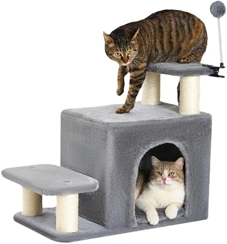 Happi N Pets Cat Stairs for Bed, Stable Pet Step with Condo, 3 Combinations by HappiNPets