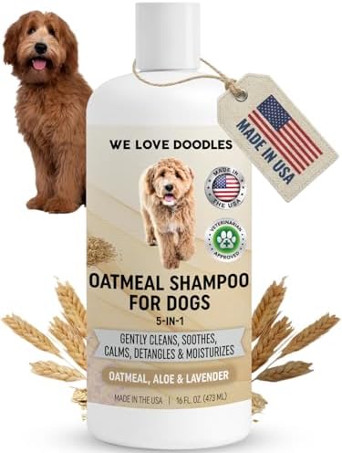 Premium Oatmeal Shampoo & Conditioner for Dogs with Sensitive & Itchy Skin by WeLoveDoodles