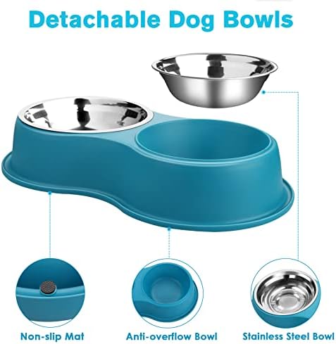 Epetslove Stainless Steel Dog Bowls Double Non-Slip Dog Water and Food Bowl - Image 3
