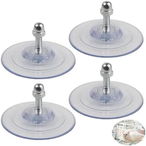 4 Pack Cat Window Perch Suction Cup Replacement with Screws 85mm Sturdy Strong Hanging Holder Suction Cups for Cat Window Perch Cordless Hammock Foldable Cats Bed Seat by SquEqu