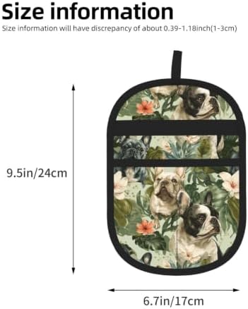 French Bulldog Tropical Leaf Green Pet Hair Removal Glove For Cats Dogs - Image 3