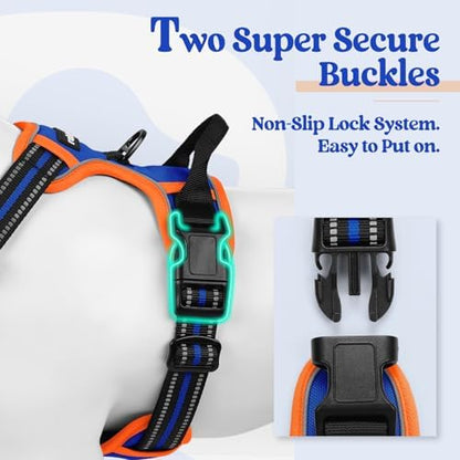 rabbitgoo Dog Harness, No Pull for Large Dogs with 2 Leash Clips, Pet Vest - Image 3
