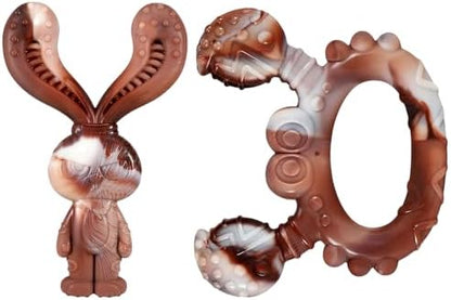 Indestructible Dog Toys for Aggressive Chewers, Tough and Durable Chew Toys for Large Medium Dogs, Interactive Dog Chew Toys to Keep Them Busy (E Rabbit+Crab) by Unknown