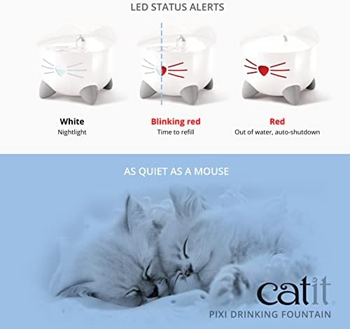 Catit PIXI Cat Drinking Fountain, Running Water Fountain, Pink - Image 5