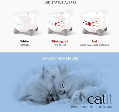 Catit PIXI Cat Drinking Fountain, Running Water Fountain, Pink - Image 5