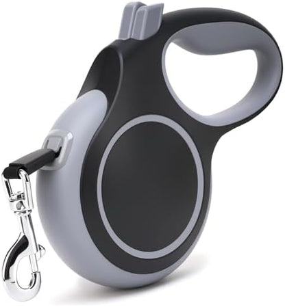 26Ft Retractable Dog Leash, Heavy Duty Great Leash for Dog up to 110 lbs, Anti-Slip Rubberized Handle, One-Handed Brake, Strong Nylon Tape, Tangle Free (Large, Black) by ECTEAK