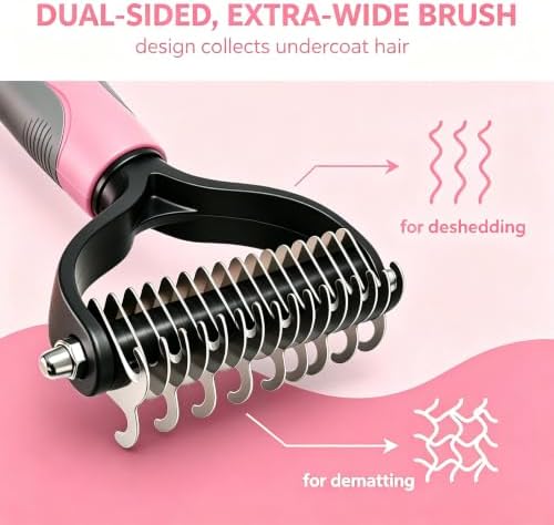 Deshedding Dog Brush for Shedding & Cat Undercoat Rake Pet Grooming Indoor - Image 6