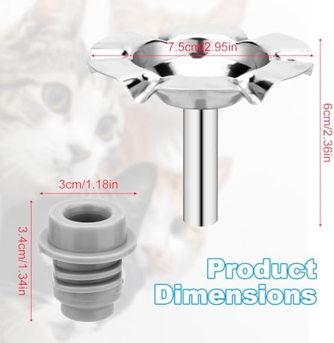 Flower Spout with Spout Holder for 88oz/2.6L Cat Water Fountain - Image 2