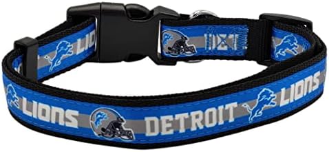 NFL PET Collar Detroit Lions Dog Collar, Medium Football Team Collar for Dogs & Cats. A Shiny & Colorful Cat Collar & Dog Collar Licensed by the NFL - Image 2