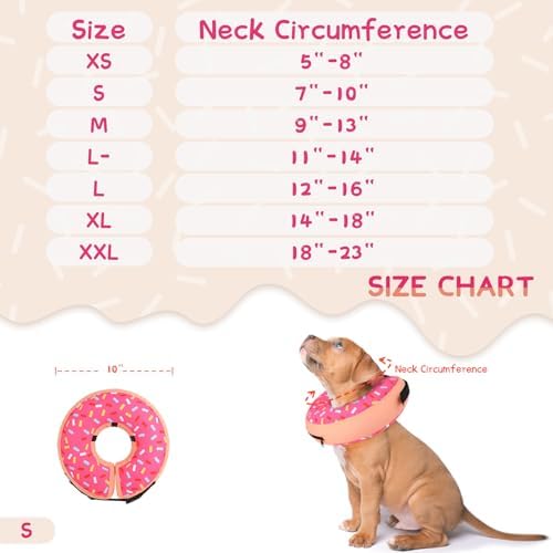 Supet Inflatable Dog Cone Collar Alternative After Surgery, Doggie Neck Donut Collar Recovery ECollar for Post Surgery, Soft Dog Cone for Small Medium Puppies Cats - Image 6