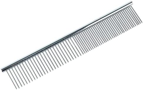 Dog Metal Comb 7.5inch Dogs Dematting Tool Pet Grooming Comb Stainless Steel Teeth Cats Pubby Comb for Removing Hair (L: 19x5cm) by Unknown