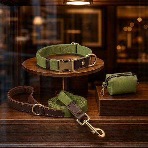Didog PU Leather Dog Poop Bag Holder, Easy-Pull with Metal Clip, OliveGreen - Image 6