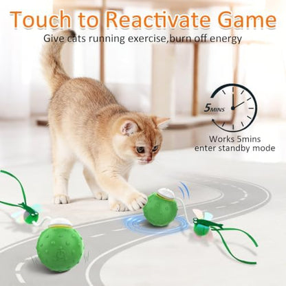 Interactive Cat Toy Ball,Fast Moving Cat Stimulation Toys For Indoor Cats - Image 2