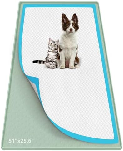 Pee Pad Holder for Dogs 51''x25.6'' Silicone Puppy Pee Pad Tray, Green by Bartuke