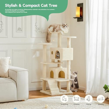 DUMOS 54-inch Cat Tree Tower with Scratching Posts, Indoor Use - Image 2
